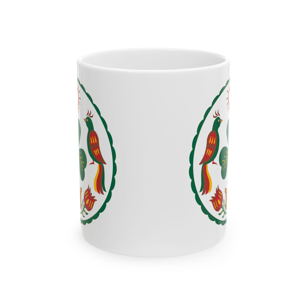 Luck of the Irish — Colorful Retro Bird & Floral 11oz/15oz Coffee Cup