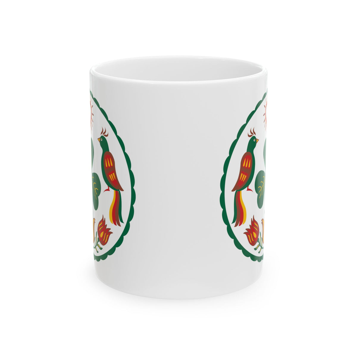 Luck of the Irish — Colorful Retro Bird & Floral 11oz/15oz Coffee Cup