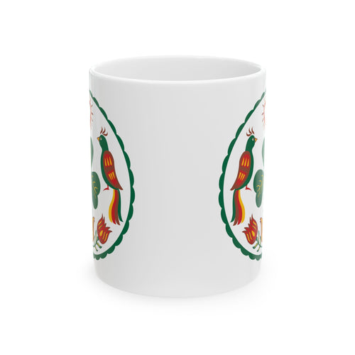 Luck of the Irish — Colorful Retro Bird & Floral 11oz/15oz Coffee Cup
